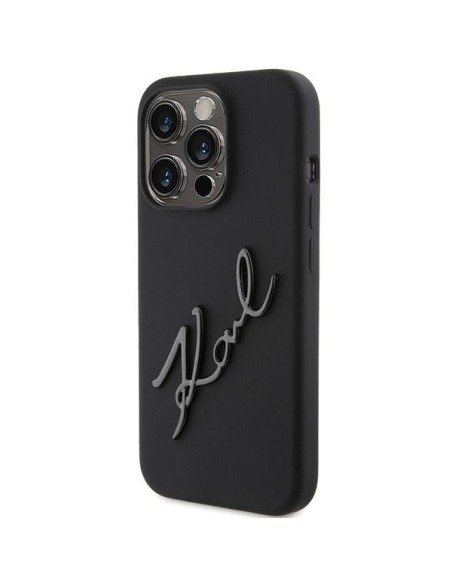 Etui Karl Lagerfeld Silicone Karl Script na iPhone 15 Pro Max - czarne Etui Karl Lagerfeld Silicone Karl Script na iPhone 15 Pro Max - czarne