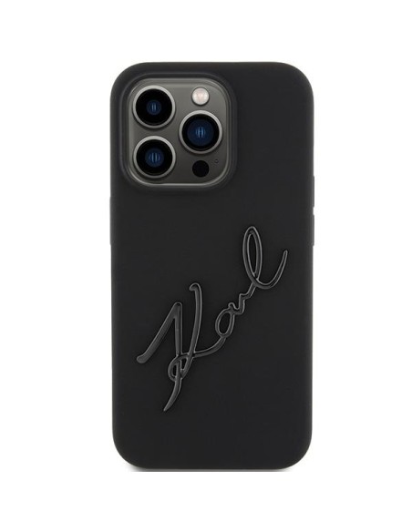 Etui Karl Lagerfeld Silicone Karl Script na iPhone 15 Pro Max - czarne Etui Karl Lagerfeld Silicone Karl Script na iPhone 15 Pro Max - czarne