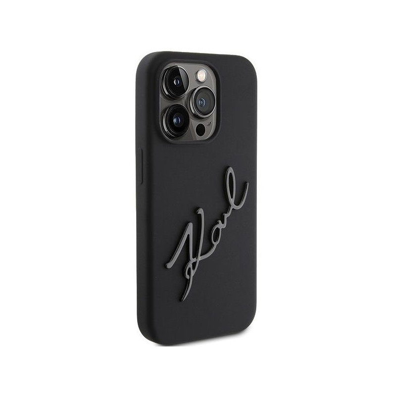 Etui Karl Lagerfeld Silicone Karl Script na iPhone 15 Pro Max - czarne