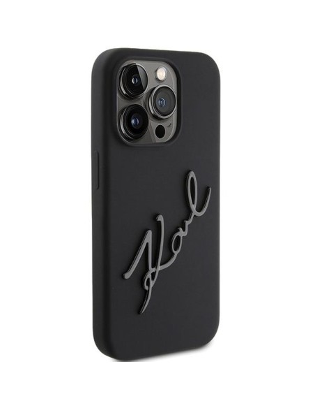Etui Karl Lagerfeld Silicone Karl Script na iPhone 15 Pro Max - czarne Etui Karl Lagerfeld Silicone Karl Script na iPhone 15 Pro Max - czarne