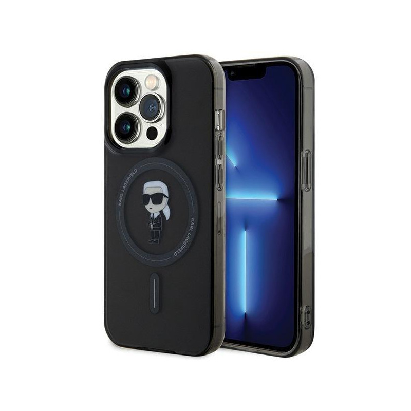 Etui Karl Lagerfeld IML Ikonik MagSafe na iPhone 14 Pro Max - czarne