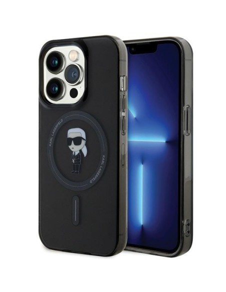 Etui Karl Lagerfeld IML Ikonik MagSafe na iPhone 14 Pro Max - czarne Etui Karl Lagerfeld IML Ikonik MagSafe na iPhone 14 Pro Max - czarne