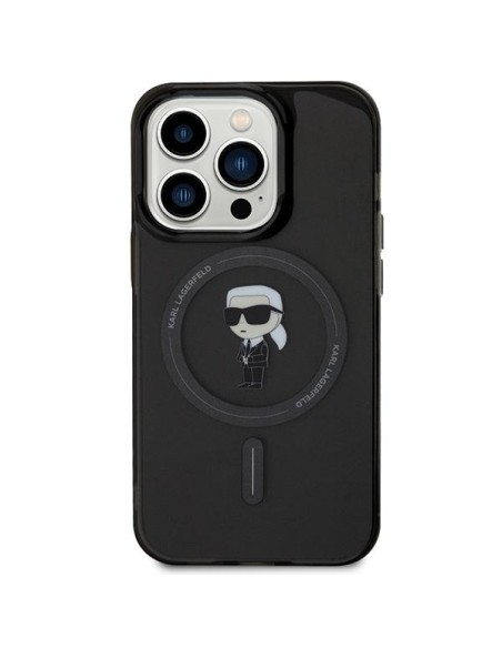 Etui Karl Lagerfeld IML Ikonik MagSafe na iPhone 14 Pro Max - czarne Etui Karl Lagerfeld IML Ikonik MagSafe na iPhone 14 Pro Max - czarne
