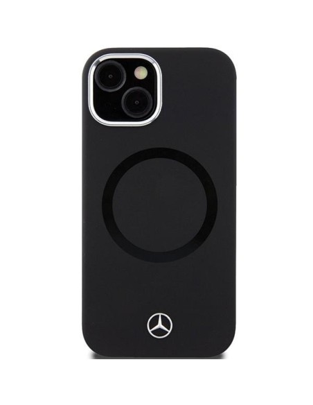 Etui Mercedes Silicone Bicolor MagSafe na iPhone 15 - czarne Etui Mercedes Silicone Bicolor MagSafe na iPhone 15 - czarne