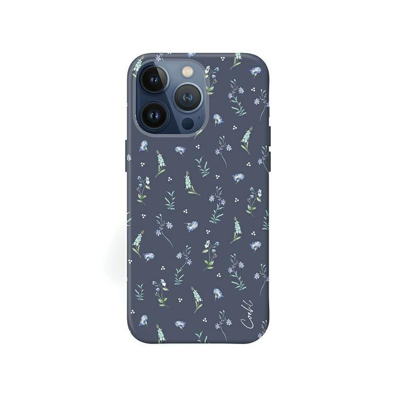 Etui UNIQ Coehl Prairie na iPhone 15 Pro - granatowe Etui UNIQ Coehl Prairie na iPhone 15 Pro - granatowe