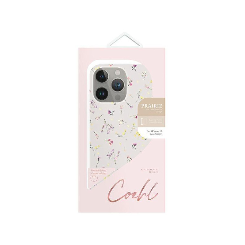 Etui UNIQ Coehl Prairie na iPhone 15 Pro Max - beżowe