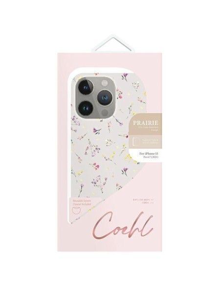 Etui UNIQ Coehl Prairie na iPhone 15 Pro Max - beżowe Etui UNIQ Coehl Prairie na iPhone 15 Pro Max - beżowe