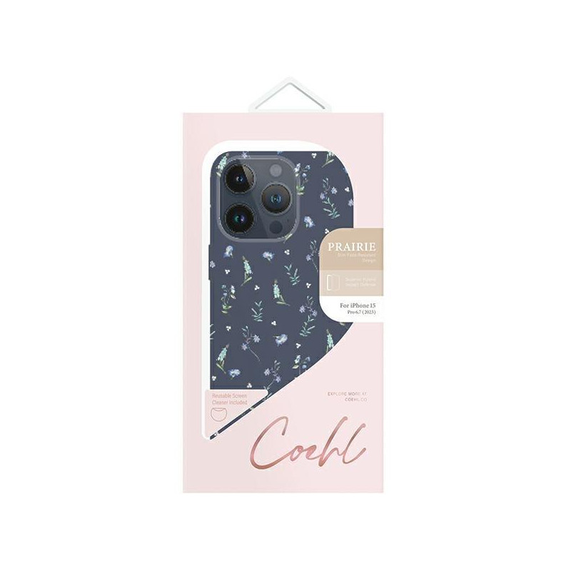 Etui UNIQ Coehl Prairie na iPhone 15 Pro Max - granatowe
