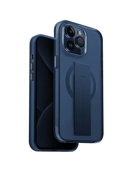 Etui UNIQ Heldro Mag Magclick Charging na iPhone 15 Pro - niebieskie Etui UNIQ Heldro Mag Magclick Charging na iPhone 15 Pro - niebieskie
