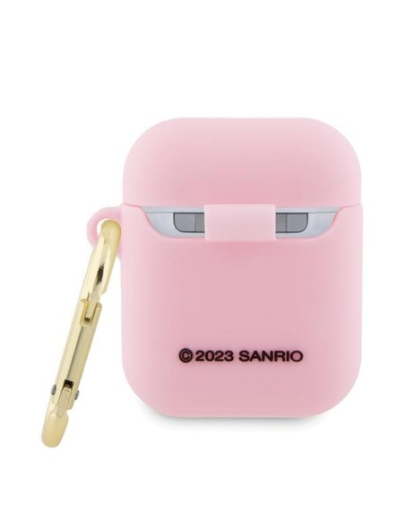 Etui Hello Kitty Silicone 3D Kitty Head na AirPods 1/ 2 - różowe Etui Hello Kitty Silicone 3D Kitty Head na AirPods 1/ 2 - różowe