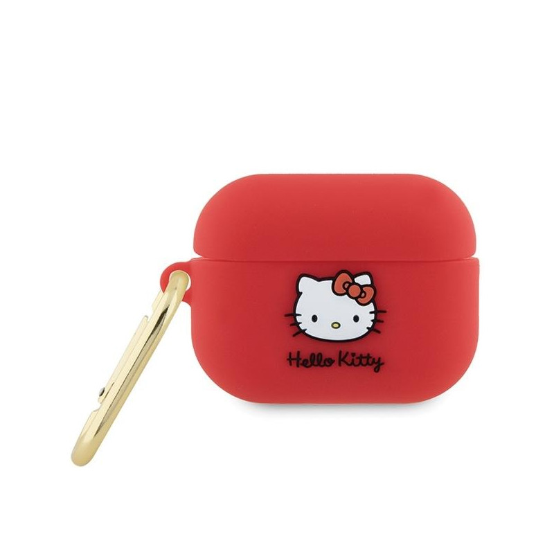 Etui Hello Kitty Silicone 3D Kitty Head na AirPods Pro 2 (2022/ 2023) - fuksjowe Etui Hello Kitty Silicone 3D Kitty Head na AirPods Pro 2 (2022/ 2023) - fuksjowe