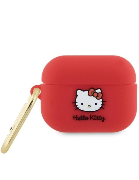 Etui Hello Kitty Silicone 3D Kitty Head na AirPods Pro 2 (2022/ 2023) - fuksjowe Etui Hello Kitty Silicone 3D Kitty Head na AirPods Pro 2 (2022/ 2023) - fuksjowe