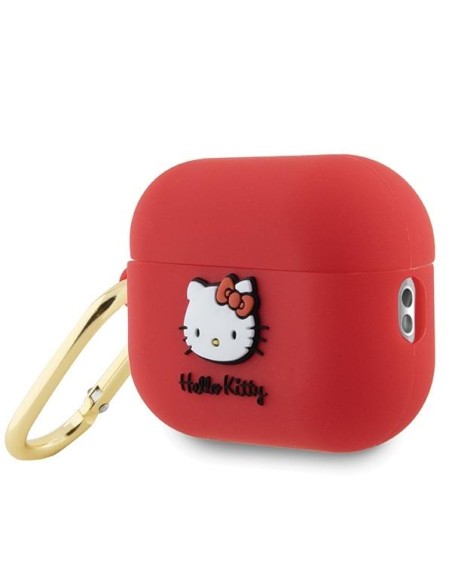 Etui Hello Kitty Silicone 3D Kitty Head na AirPods Pro 2 (2022/ 2023) - fuksjowe Etui Hello Kitty Silicone 3D Kitty Head na AirPods Pro 2 (2022/ 2023) - fuksjowe