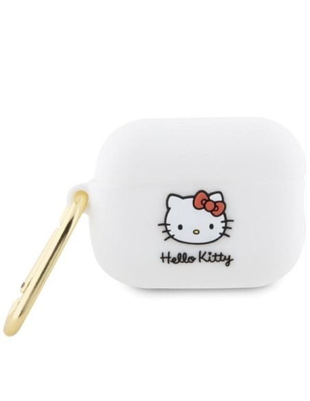 Etui Hello Kitty Silicone 3D Kitty Head na AirPods Pro 2 (2022/ 2023) - białe