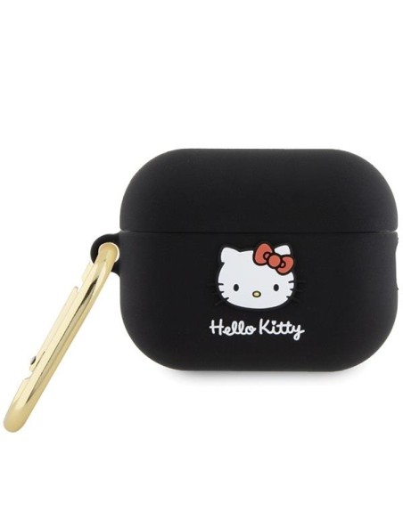 Etui Hello Kitty Silicone 3D Kitty Head na AirPods Pro 2 (2022/ 2023) - czarne Etui Hello Kitty Silicone 3D Kitty Head na AirPods Pro 2 (2022/ 2023) - czarne