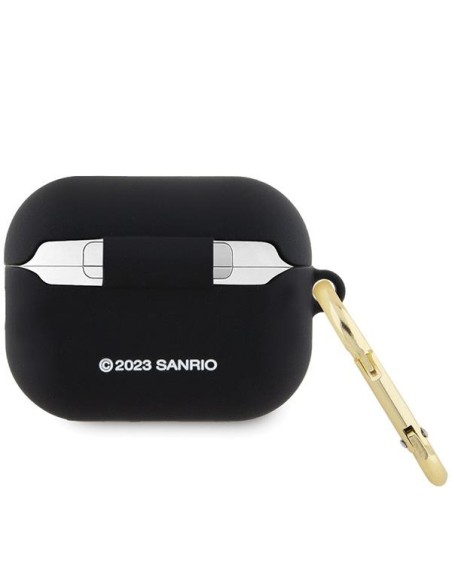 Etui Hello Kitty Silicone 3D Kitty Head na AirPods Pro 2 (2022/ 2023) - czarne Etui Hello Kitty Silicone 3D Kitty Head na AirPods Pro 2 (2022/ 2023) - czarne