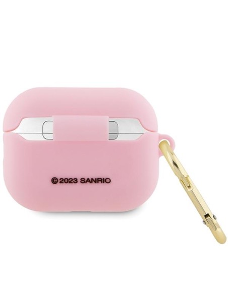 Etui Hello Kitty Silicone 3D Kitty Head na AirPods Pro 2 (2022/ 2023) - różowe Etui Hello Kitty Silicone 3D Kitty Head na AirPods Pro 2 (2022/ 2023) - różowe