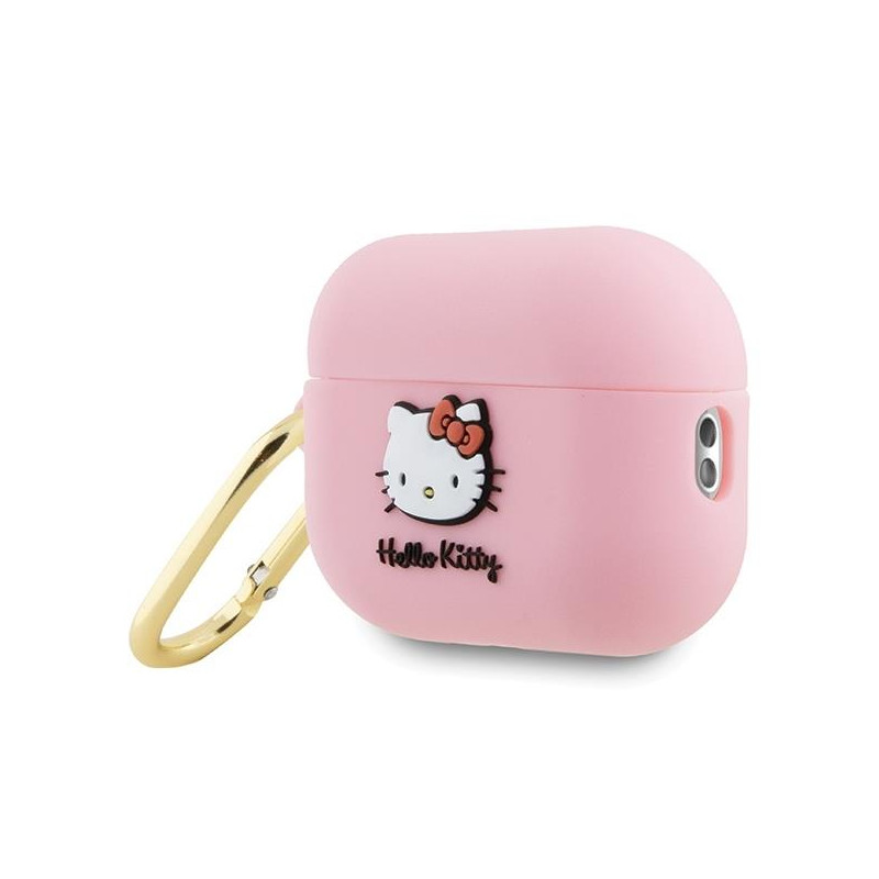 Etui Hello Kitty Silicone 3D Kitty Head na AirPods Pro 2 (2022/ 2023) - różowe