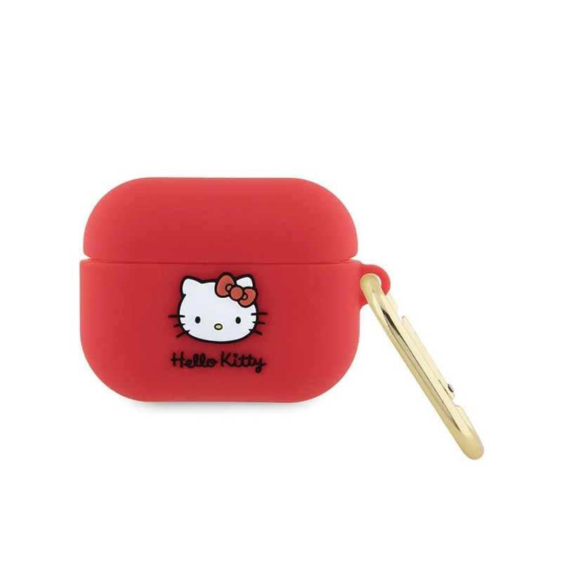 Etui Hello Kitty Silicone 3D Kitty Head na AirPods Pro - fuksjowe Etui Hello Kitty Silicone 3D Kitty Head na AirPods Pro - fuksjowe