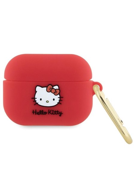 Etui Hello Kitty Silicone 3D Kitty Head na AirPods Pro - fuksjowe Etui Hello Kitty Silicone 3D Kitty Head na AirPods Pro - fuksjowe