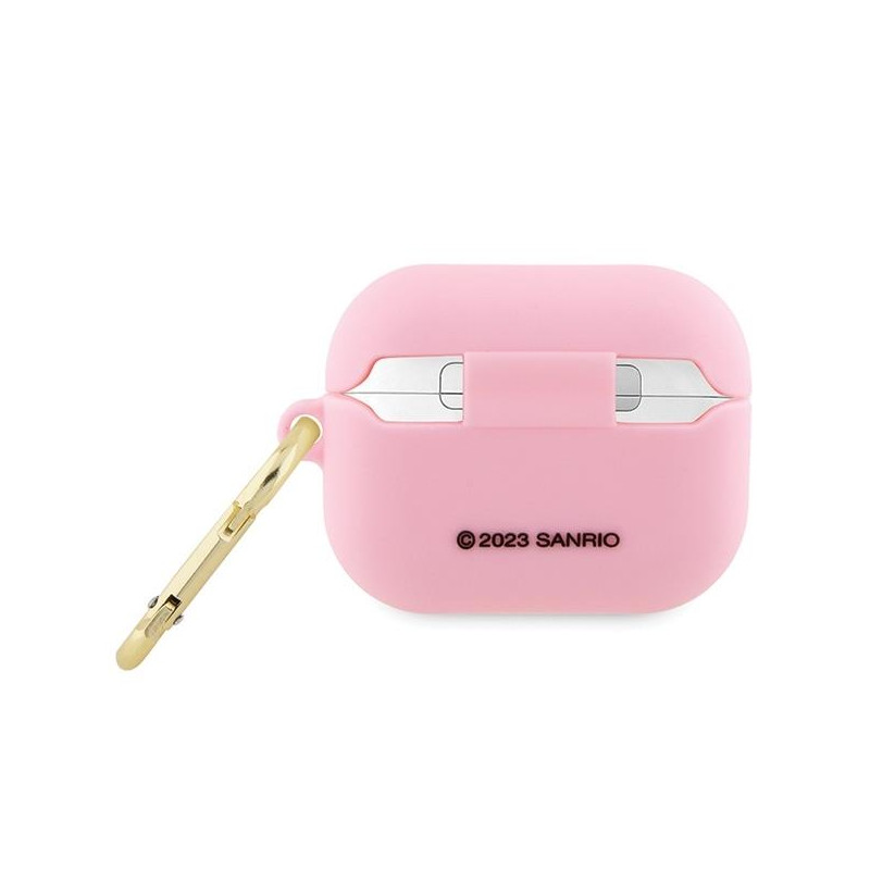 Etui Hello Kitty Silicone 3D Kitty Head na AirPods Pro - różowe