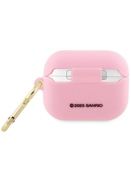 Etui Hello Kitty Silicone 3D Kitty Head na AirPods Pro - różowe Etui Hello Kitty Silicone 3D Kitty Head na AirPods Pro - różowe