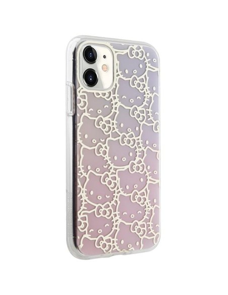 Etui Hello Kitty IML Gradient Electrop Crowded Kitty Head na iPhone 11 / Xr - różowe Etui Hello Kitty IML Gradient Electrop Crowded Kitty Head na iPhone 11 / Xr - różowe
