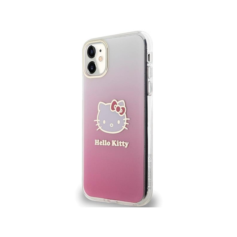 Etui Hello Kitty IML Gradient Electrop Kitty Head na iPhone 11 / Xr - różowe