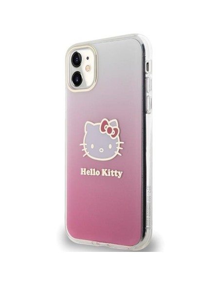 Etui Hello Kitty IML Gradient Electrop Kitty Head na iPhone 11 / Xr - różowe