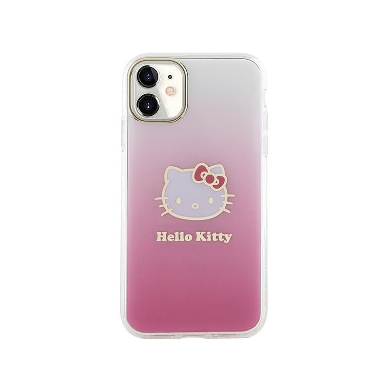 Etui Hello Kitty IML Gradient Electrop Kitty Head na iPhone 11 / Xr - różowe