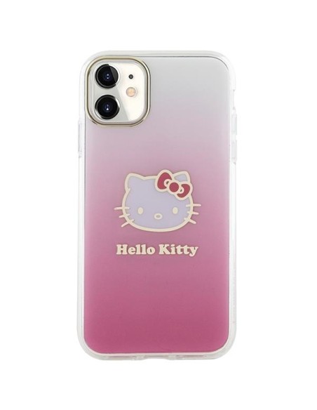 Etui Hello Kitty IML Gradient Electrop Kitty Head na iPhone 11 / Xr - różowe