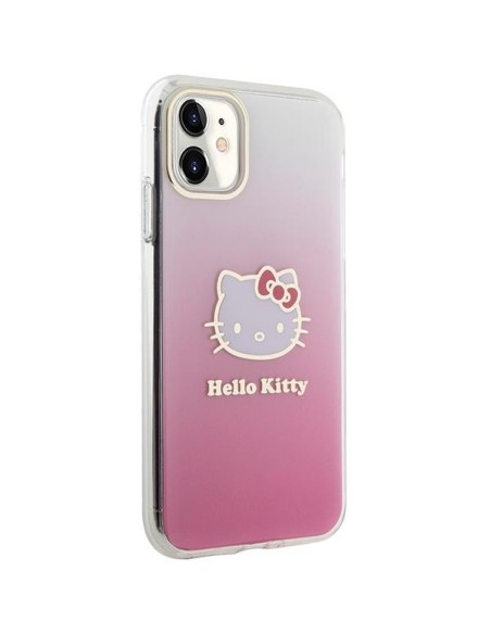 Etui Hello Kitty IML Gradient Electrop Kitty Head na iPhone 11 / Xr - różowe