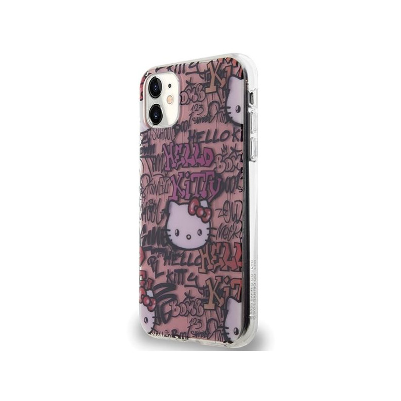 Etui Hello Kitty IML Tags Graffiti na iPhone 11 / Xr - różowe