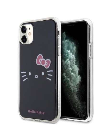 Etui Hello Kitty IML Kitty Face na iPhone 11 / Xr - czarne Etui Hello Kitty IML Kitty Face na iPhone 11 / Xr - czarne