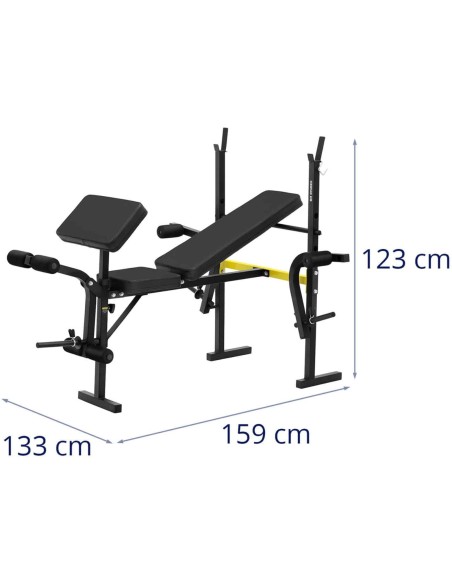 Štangos treniruočių suoliukas su pamokslininku reguliuojamas iki 100 kg