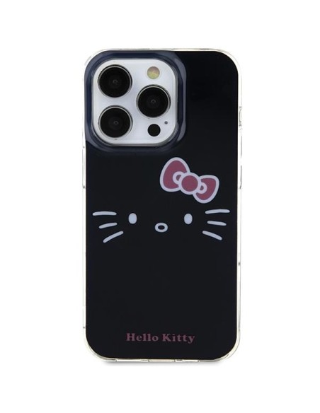 Etui Hello Kitty IML Kitty Face na iPhone 13 Pro Max - czarne Etui Hello Kitty IML Kitty Face na iPhone 13 Pro Max - czarne