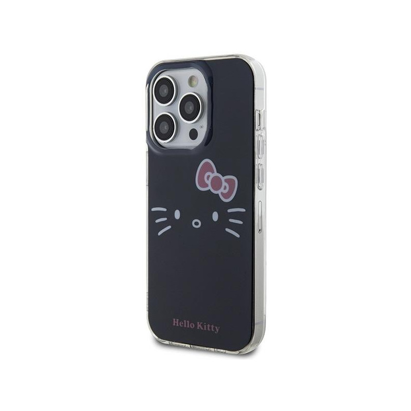 Etui Hello Kitty IML Kitty Face na iPhone 15 Pro - czarne