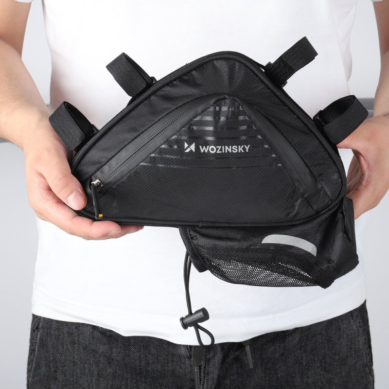 Dviračio krepšys po rėmu 1,5l juodas