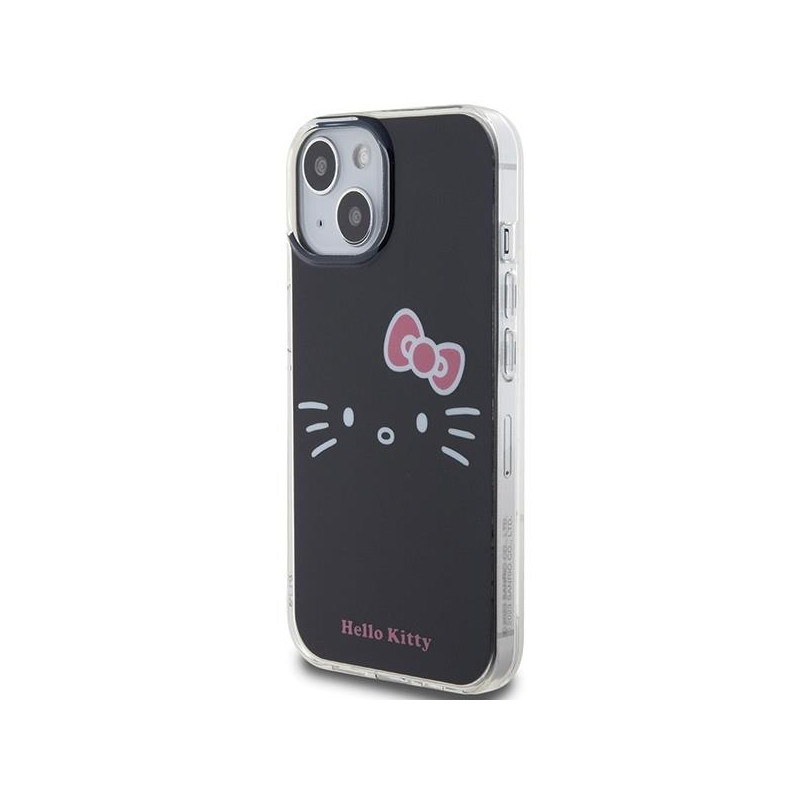 Etui Hello Kitty IML Kitty Face na iPhone 15 - czarne