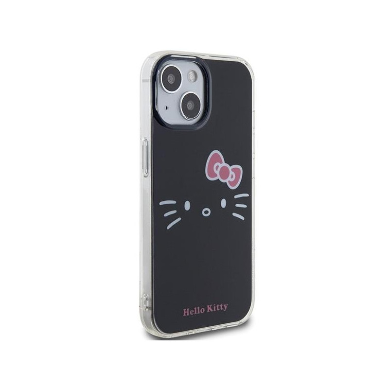 Etui Hello Kitty IML Kitty Face na iPhone 15 - czarne