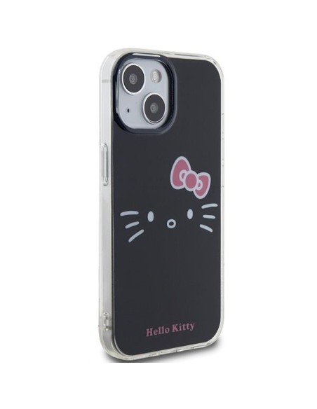 Etui Hello Kitty IML Kitty Face na iPhone 15 - czarne Etui Hello Kitty IML Kitty Face na iPhone 15 - czarne