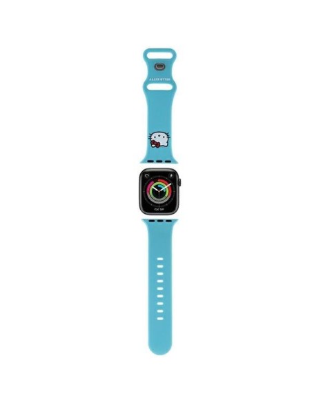Pasek Hello Kitty Silicone Kitty Head na Apple Watch 38/ 40/ 41mm - niebieski Pasek Hello Kitty Silicone Kitty Head na Apple Watch 38/ 40/ 41mm - niebieski