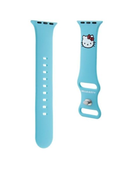 Pasek Hello Kitty Silicone Kitty Head na Apple Watch 38/ 40/ 41mm - niebieski Pasek Hello Kitty Silicone Kitty Head na Apple Watch 38/ 40/ 41mm - niebieski