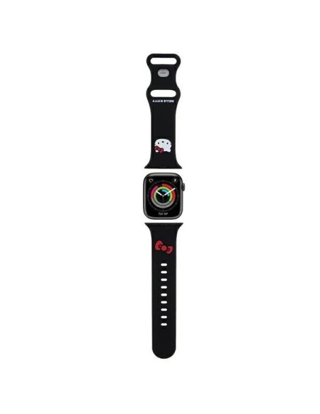 Pasek Hello Kitty Silicone Kitty Head na Apple Watch 38/ 40/ 41mm - czarny Pasek Hello Kitty Silicone Kitty Head na Apple Watch 38/ 40/ 41mm - czarny
