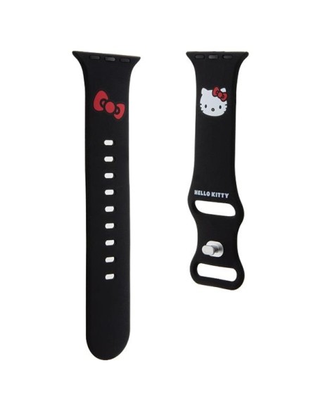 Pasek Hello Kitty Silicone Kitty Head na Apple Watch 38/ 40/ 41mm - czarny Pasek Hello Kitty Silicone Kitty Head na Apple Watch 38/ 40/ 41mm - czarny