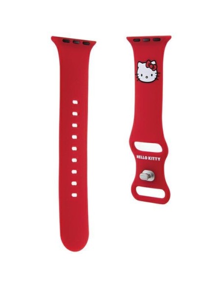 Pasek Hello Kitty Silicone Kitty Head na Apple Watch 38/ 40/ 41mm - czerwony Pasek Hello Kitty Silicone Kitty Head na Apple Watch 38/ 40/ 41mm - czerwony