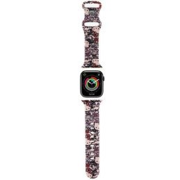Pasek Hello Kitty Silicone Tags Graffiti na Apple Watch 38/ 40/ 41mm - różowy