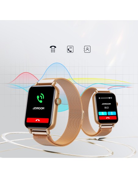 Smartwatch Joyroom JR-FT5 IP68 z funkcją odbierania połączeń - złoty Smartwatch Joyroom JR-FT5 IP68 z funkcją odbierania połączeń - złoty