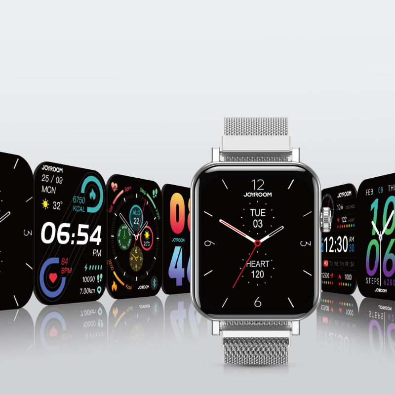 Smartwatch Joyroom JR-FT5 IP68 z funkcją odbierania połączeń - srebrny