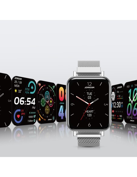 Smartwatch Joyroom JR-FT5 IP68 z funkcją odbierania połączeń - srebrny Smartwatch Joyroom JR-FT5 IP68 z funkcją odbierania połączeń - srebrny